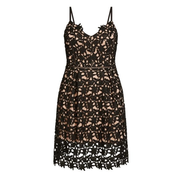 NWT City Chic Dress So Fancy Black L = 20 = 2X - Picture 3 of 5